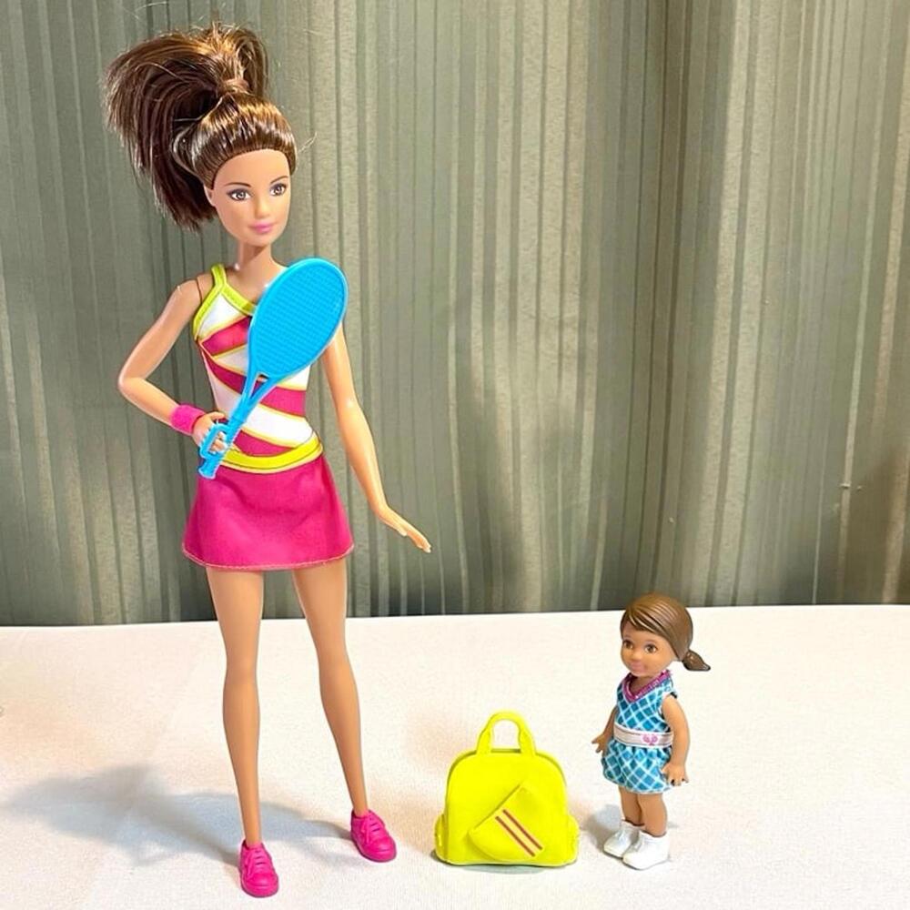 Barbie Tennis Coach Instructor Sport Doll Playset